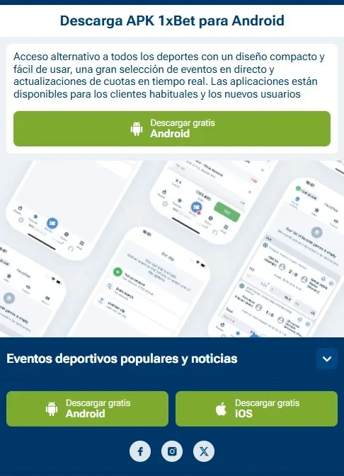 Instala 1xBet en Android desde Google Play
